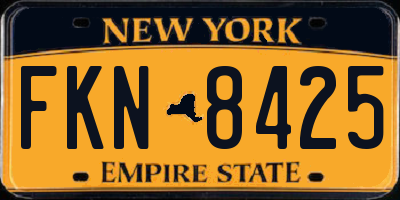 NY license plate FKN8425