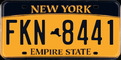 NY license plate FKN8441