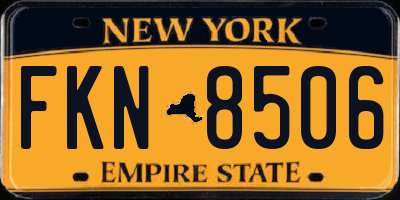 NY license plate FKN8506