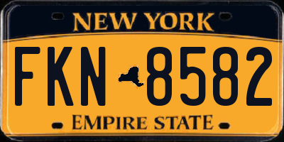 NY license plate FKN8582