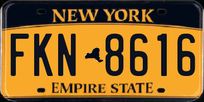 NY license plate FKN8616
