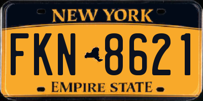 NY license plate FKN8621