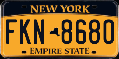 NY license plate FKN8680