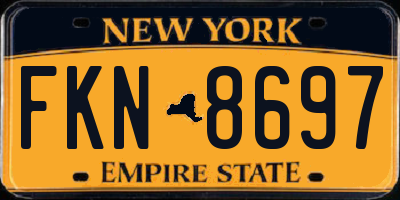 NY license plate FKN8697