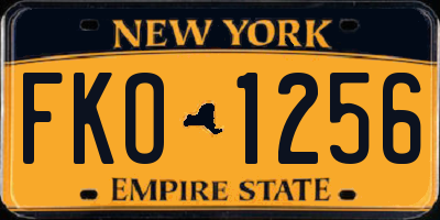 NY license plate FKO1256