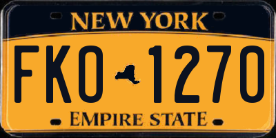 NY license plate FKO1270