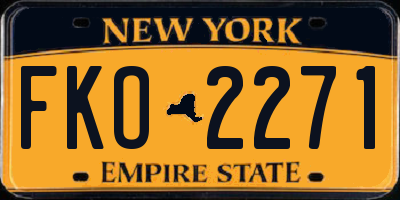 NY license plate FKO2271
