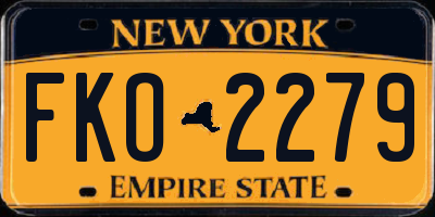 NY license plate FKO2279