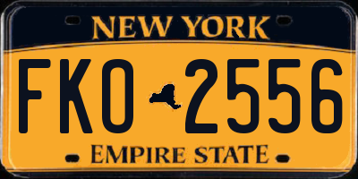 NY license plate FKO2556