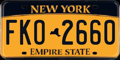 NY license plate FKO2660