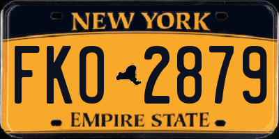 NY license plate FKO2879