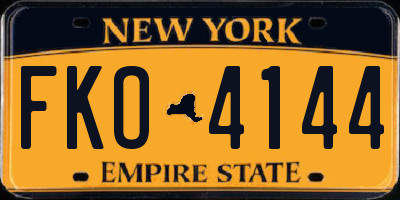 NY license plate FKO4144