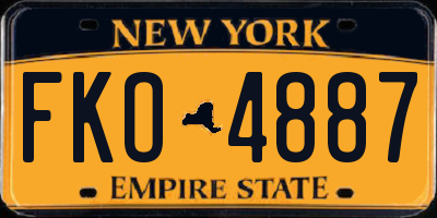 NY license plate FKO4887