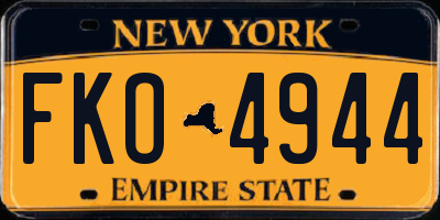 NY license plate FKO4944