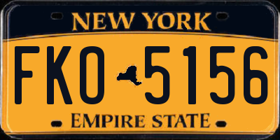 NY license plate FKO5156