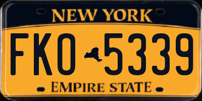 NY license plate FKO5339