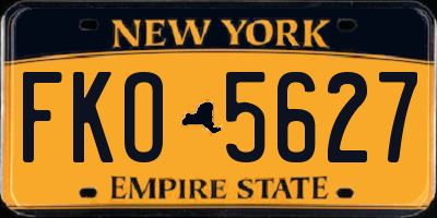 NY license plate FKO5627