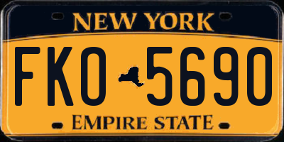 NY license plate FKO5690