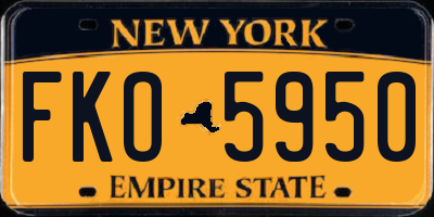 NY license plate FKO5950