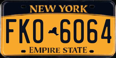NY license plate FKO6064