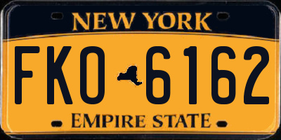 NY license plate FKO6162