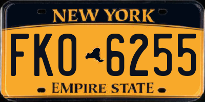 NY license plate FKO6255