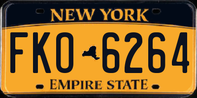 NY license plate FKO6264
