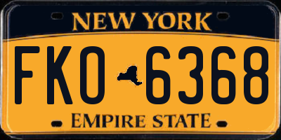 NY license plate FKO6368