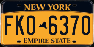 NY license plate FKO6370