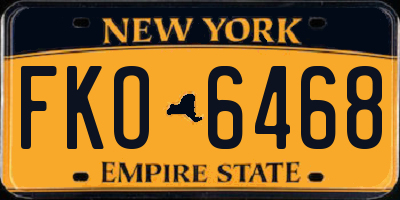 NY license plate FKO6468