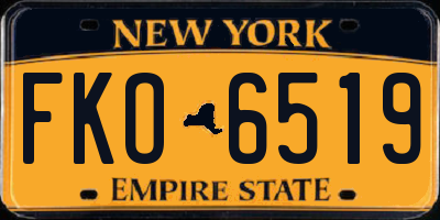 NY license plate FKO6519