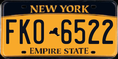 NY license plate FKO6522