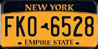 NY license plate FKO6528