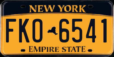 NY license plate FKO6541