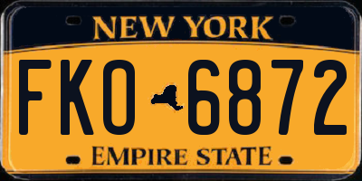 NY license plate FKO6872