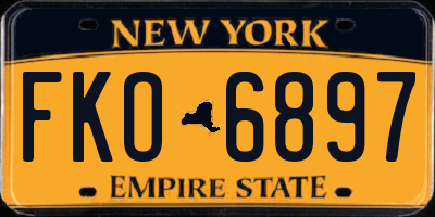 NY license plate FKO6897