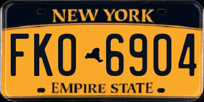 NY license plate FKO6904