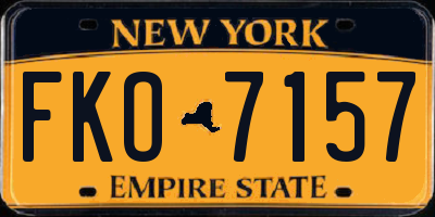 NY license plate FKO7157