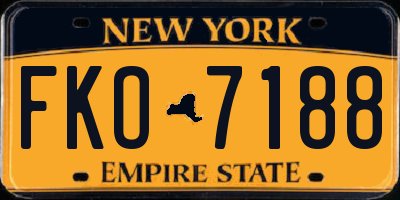 NY license plate FKO7188