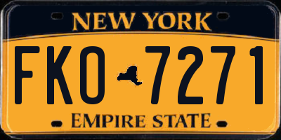 NY license plate FKO7271