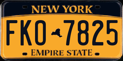 NY license plate FKO7825
