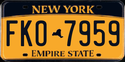 NY license plate FKO7959