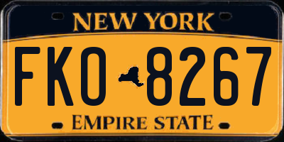NY license plate FKO8267