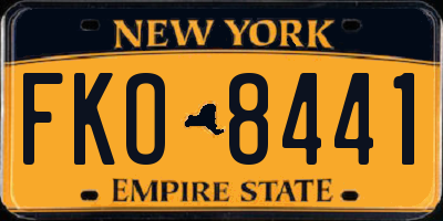 NY license plate FKO8441