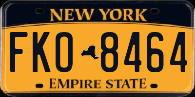 NY license plate FKO8464