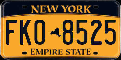 NY license plate FKO8525