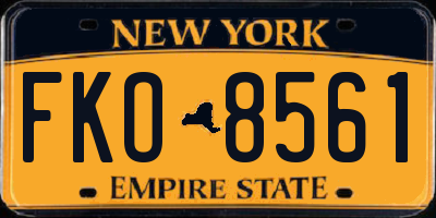 NY license plate FKO8561
