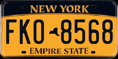 NY license plate FKO8568
