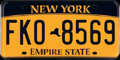 NY license plate FKO8569