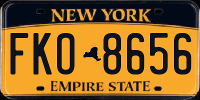 NY license plate FKO8656